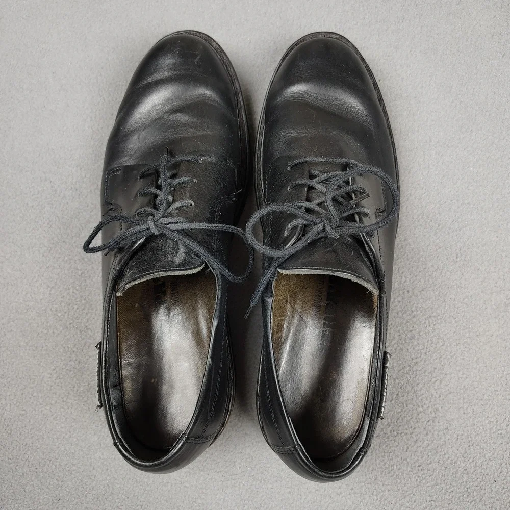 Mephisto Manko Black Leather Oxford Mens 10 Shoes Lace Up UK 9.5 Made In France